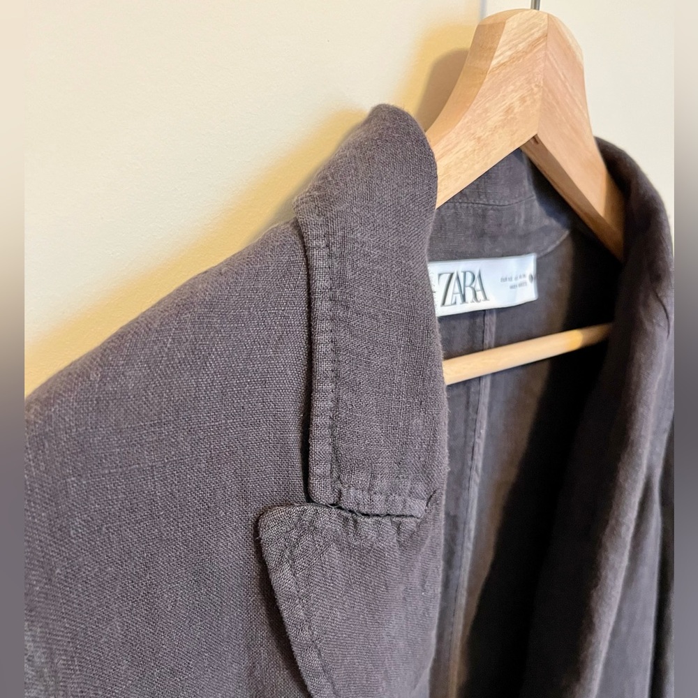 🔵BOGO Zara 100% Linen Jacket